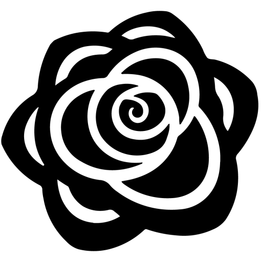 netrosa black logo rose